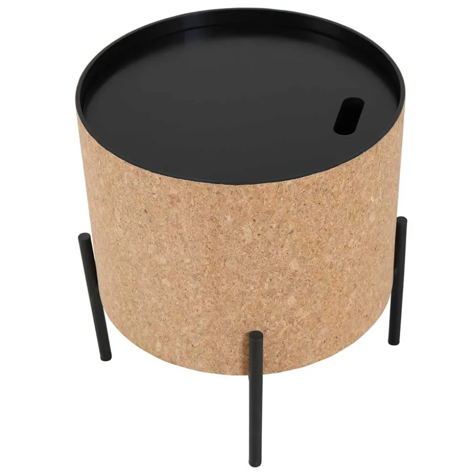 Runde Beistelltische mit Stauraum - Abellesa (zweiteilig)