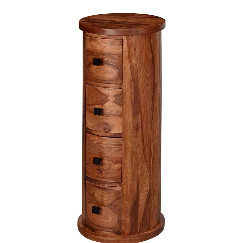 Runde Hochkommode mit vier Schubladen - Etienna