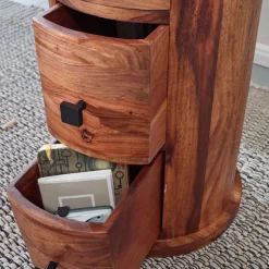 Runde Hochkommode mit vier Schubladen - Etienna