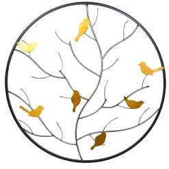 Runde Wanddeko Baum mit Vögeln - Azucar