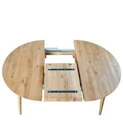 Runder Ausziehtisch aus Wildeiche - Venice