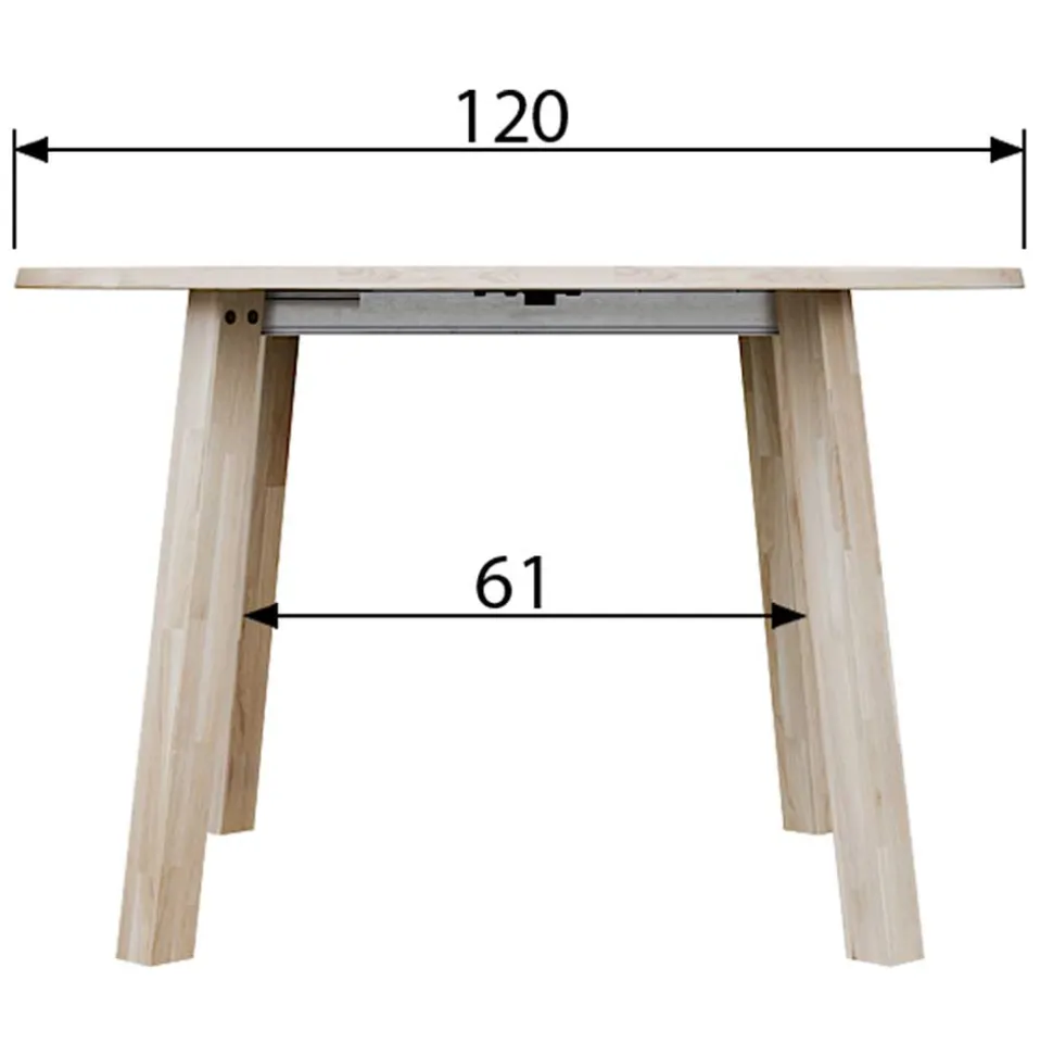 Runder Ausziehtisch in Eiche Bianco - Guern