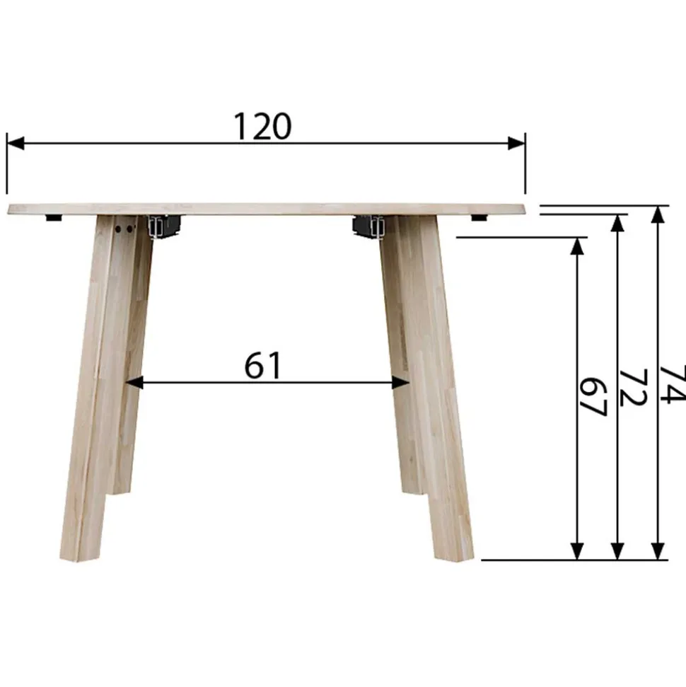 Runder Ausziehtisch in Eiche Bianco - Guern