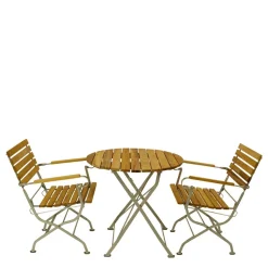 Runder Balkontisch & Armlehnenstühle - Syolino (dreiteilig)