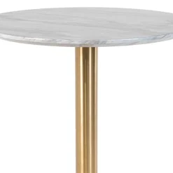 Runder Bartisch in Marmor Optik & Gold - Vinarios