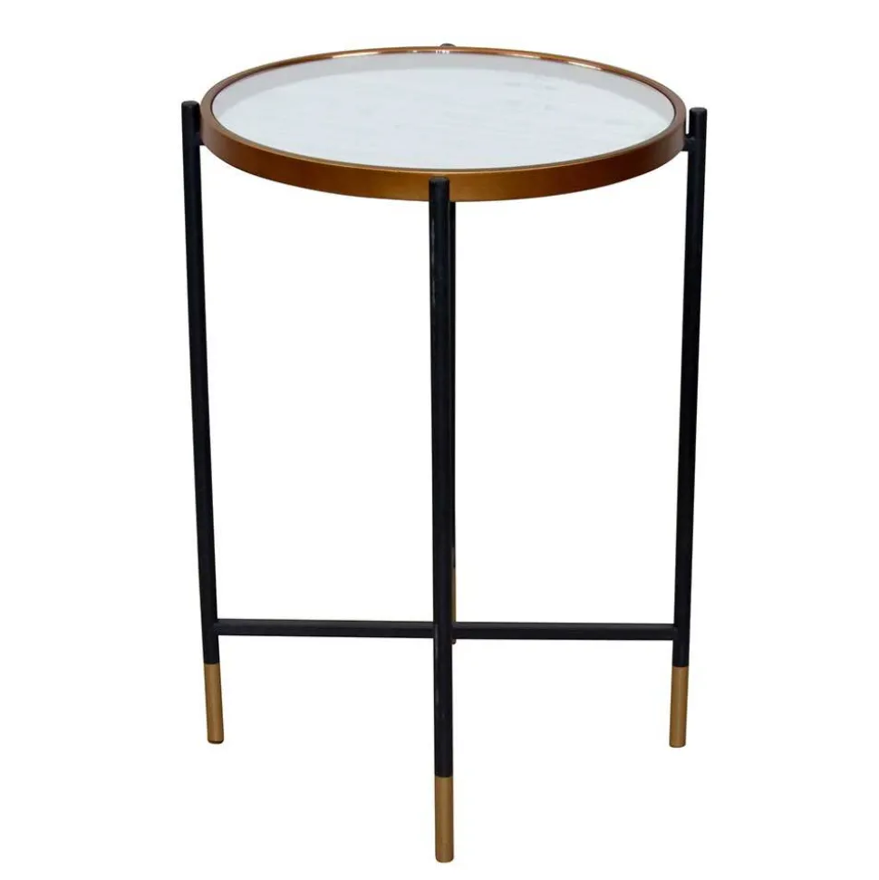 Runder Beistelltisch aus Spiegelglas - Vanilla