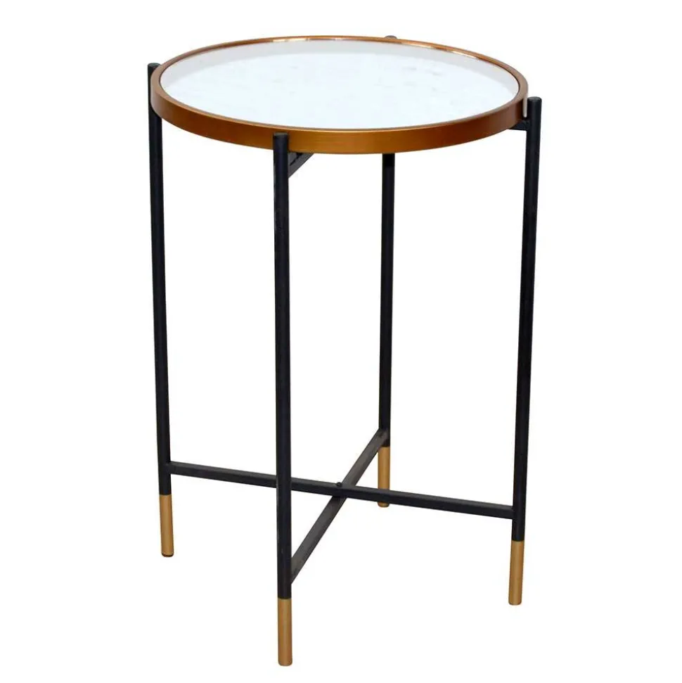 Runder Beistelltisch aus Spiegelglas - Vanilla