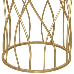 Runder Beistelltisch aus Spiegelglas & Metall - Nycholo