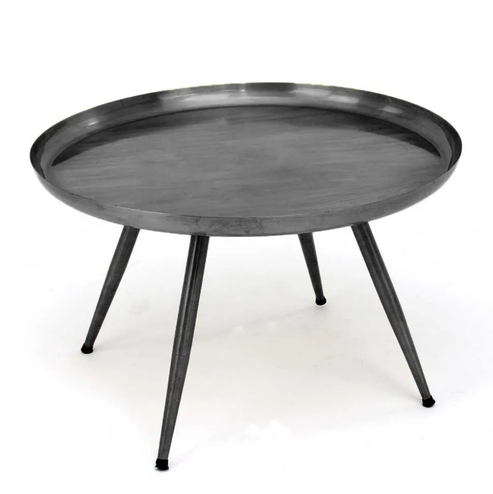 Runder Beistelltisch in Anthrazit - Carimo
