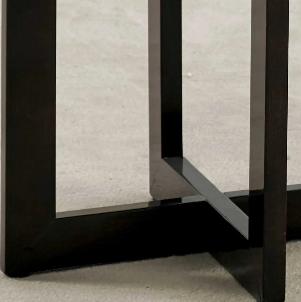 Runder Beistelltisch in Dunkelbraun - Koprana