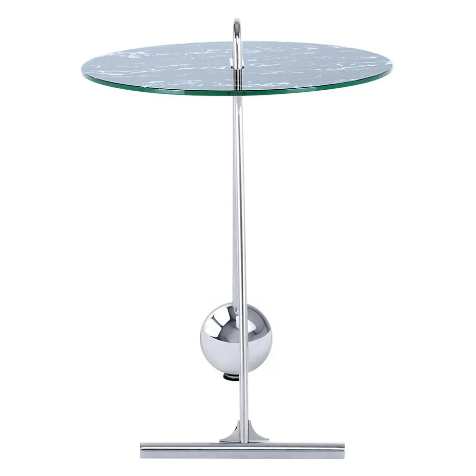 Runder Beistelltisch in Schwarz & Silber - Chaylin