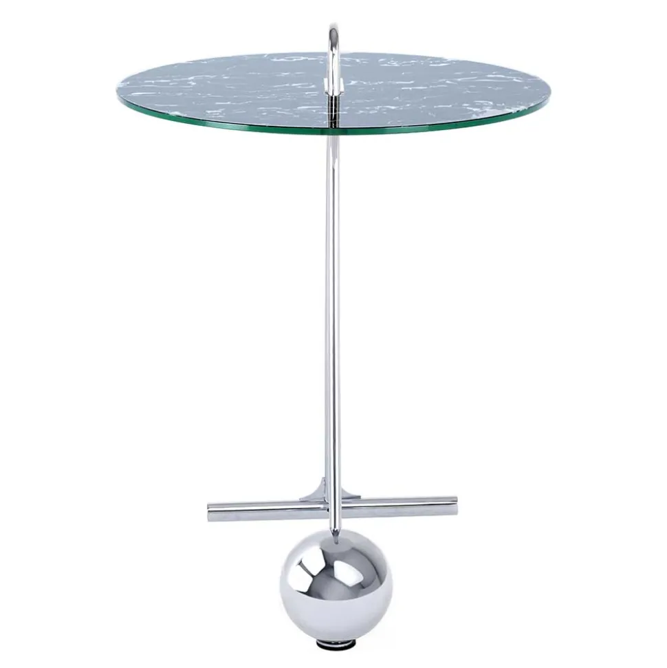 Runder Beistelltisch in Schwarz & Silber - Chaylin