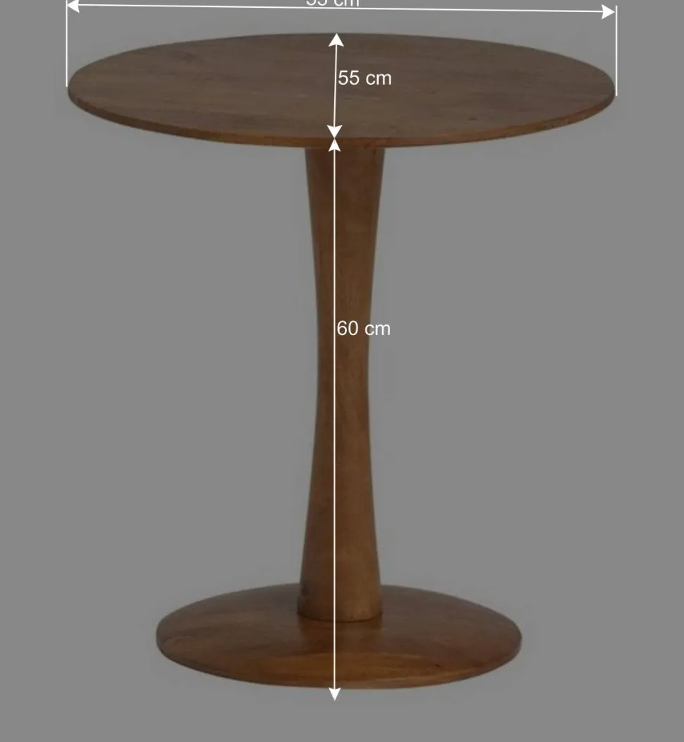 Runder Beistelltisch mit Säulengestell - Odrato