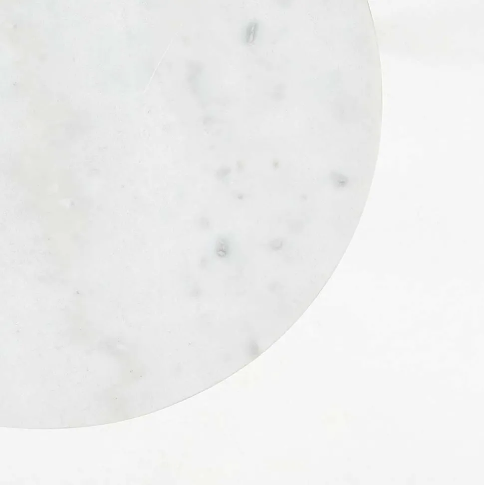 Runder Beistelltisch mit Marmor Steinplatte - Vinda