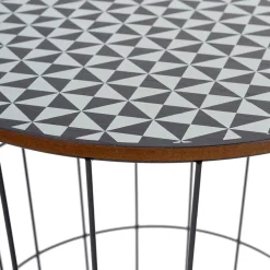 Runder Beistelltisch mit abnehmbarer Platte - Azuara