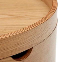 Runder Beistelltisch mit Esche Furnier - Raso