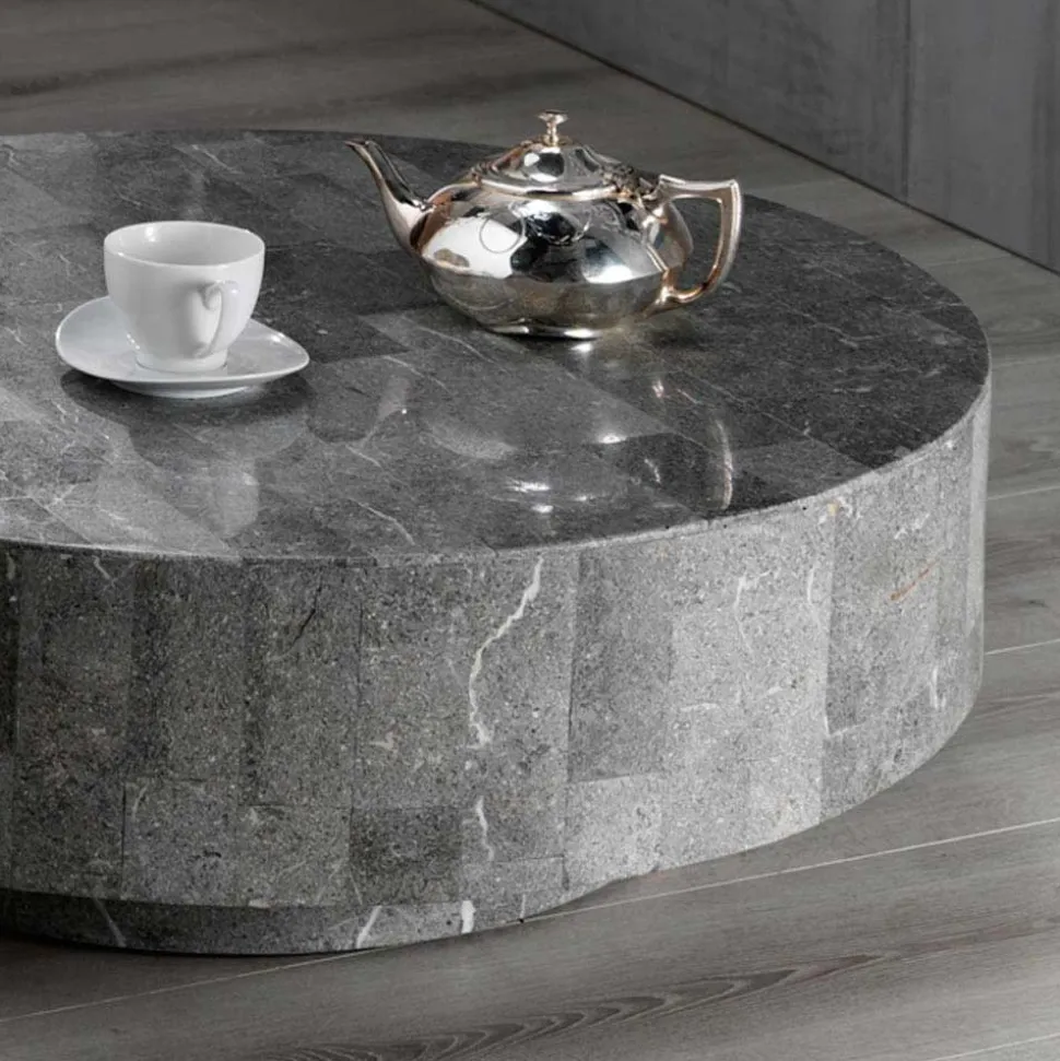 Runder Couchtisch Dezi aus Stein