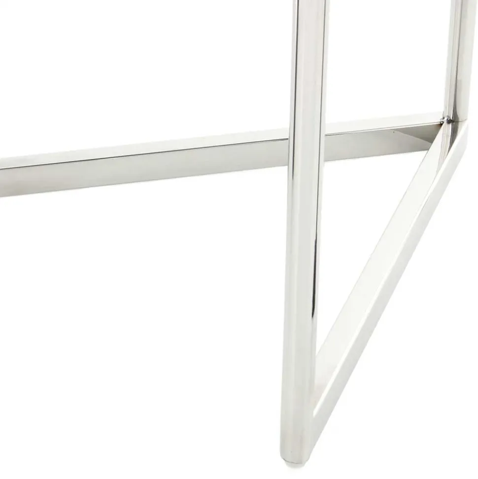 Runder Design Beistelltisch mit Glasplatte Schwarz - Steven