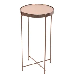 Runder Design Beistelltisch in Rosegold - Merka