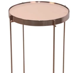 Runder Design Beistelltisch in Rosegold - Merka