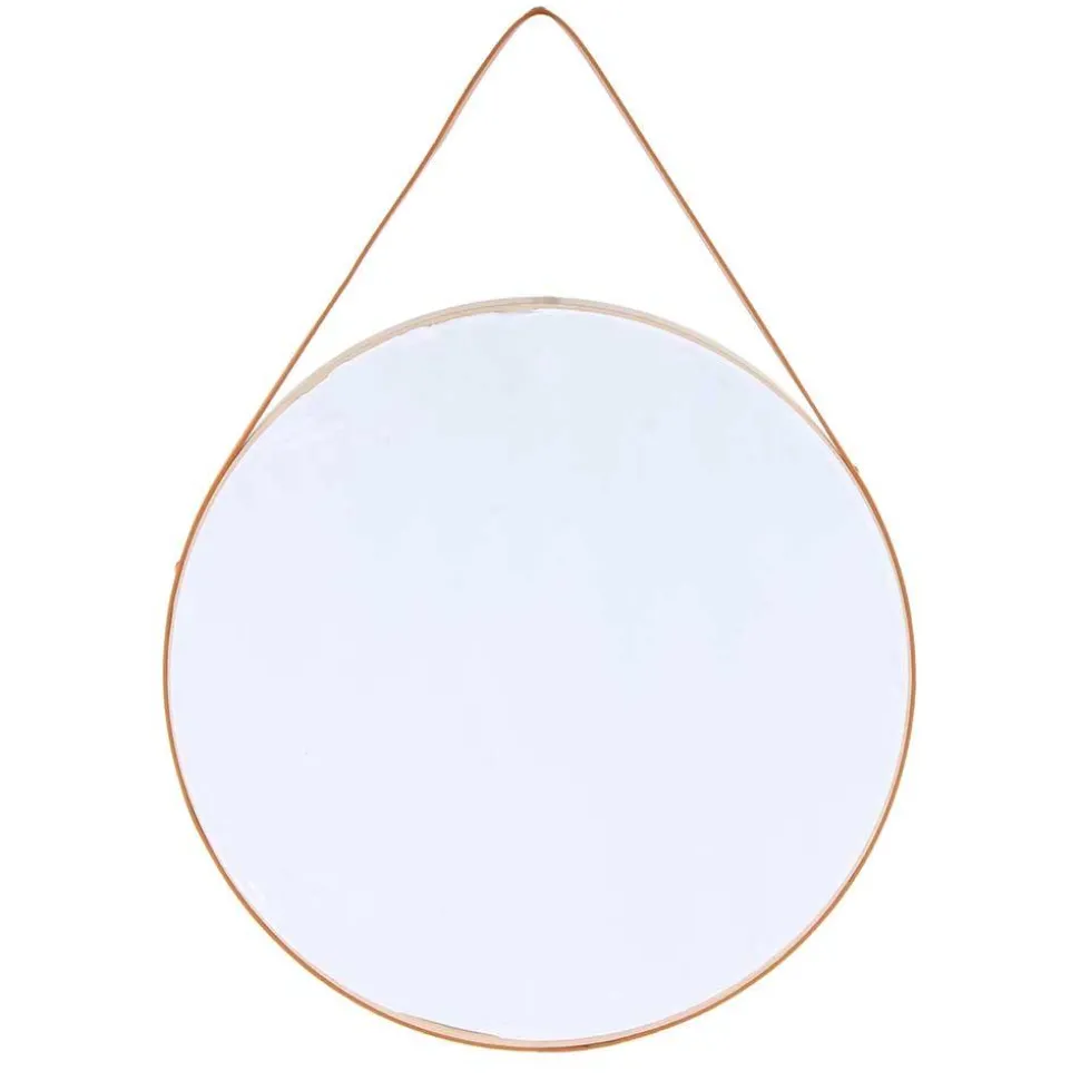 Runder Designspiegel in Creme & Braun - Venus