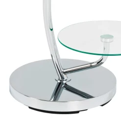 Runder Designtisch mit 2 Glasplatten - Conoro