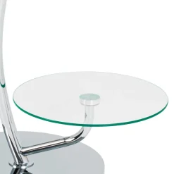 Runder Designtisch mit 2 Glasplatten - Conoro
