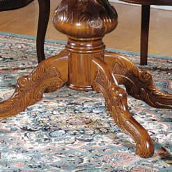 Runder Esstisch im Barockstil Magari mit Nussbaum Furnier