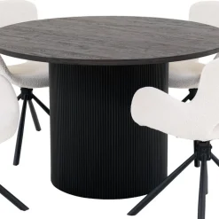 Runder Esstisch und Drehstühle Set - Calm (fünfteilig)