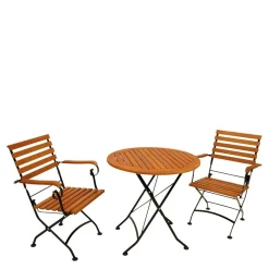 Runder Gartentisch mit Armlehnstühlen - Georgy (dreiteilig)