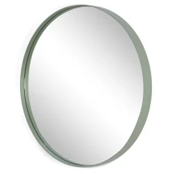 Runder Hängespiegel in Graugrün - Lamon
