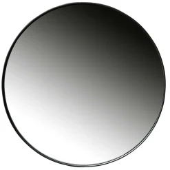 Runder Hängespiegel in Schwarz 80x80x5 - Mion