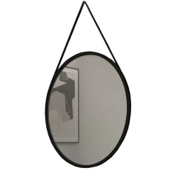 Runder Hängespiegel in Schwarz Metallrahmen - Emotionnel