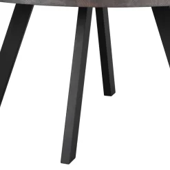 Runder Holztisch Eiche Dunkelbraun & Metall - Liguria