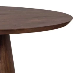 Runder Holztisch in Walnuss Braun - Vrenzo