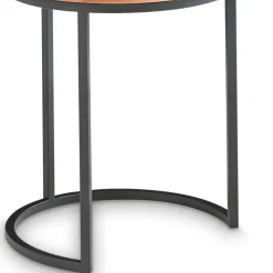 Runder Holztisch mit Metallgestell - Francis