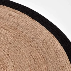 Runder Juteteppich mit Rand aus Baumwolle - Brindusa