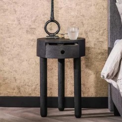 Runder Nachttisch mit Dreifußgestell - Zeymon