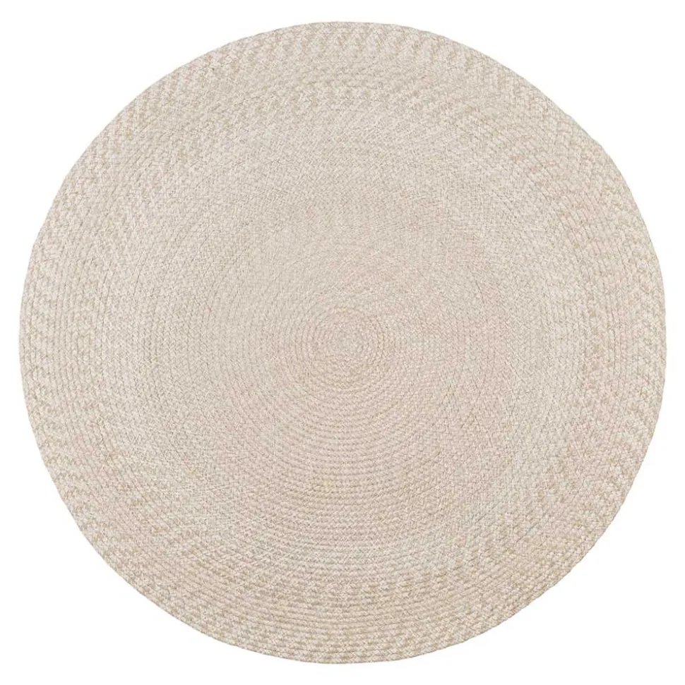 Runder Outdoor-Teppich in Beige - Emjos
