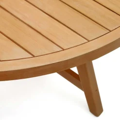 Runder Outdoor-Tisch aus Eukalyptusholz - Lindos