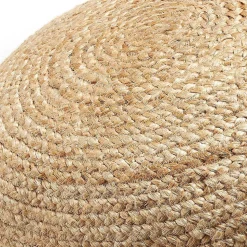 Runder Pouf Hocker aus Geflecht Jute - Ianovar