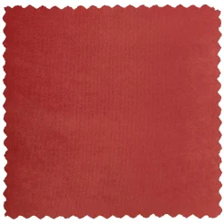 Runder Samt Sitzhocker in Rot - Loritana