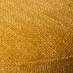 Runder Sitzhocker in Gelb Chenillebezug - Lourettes (2er Set)