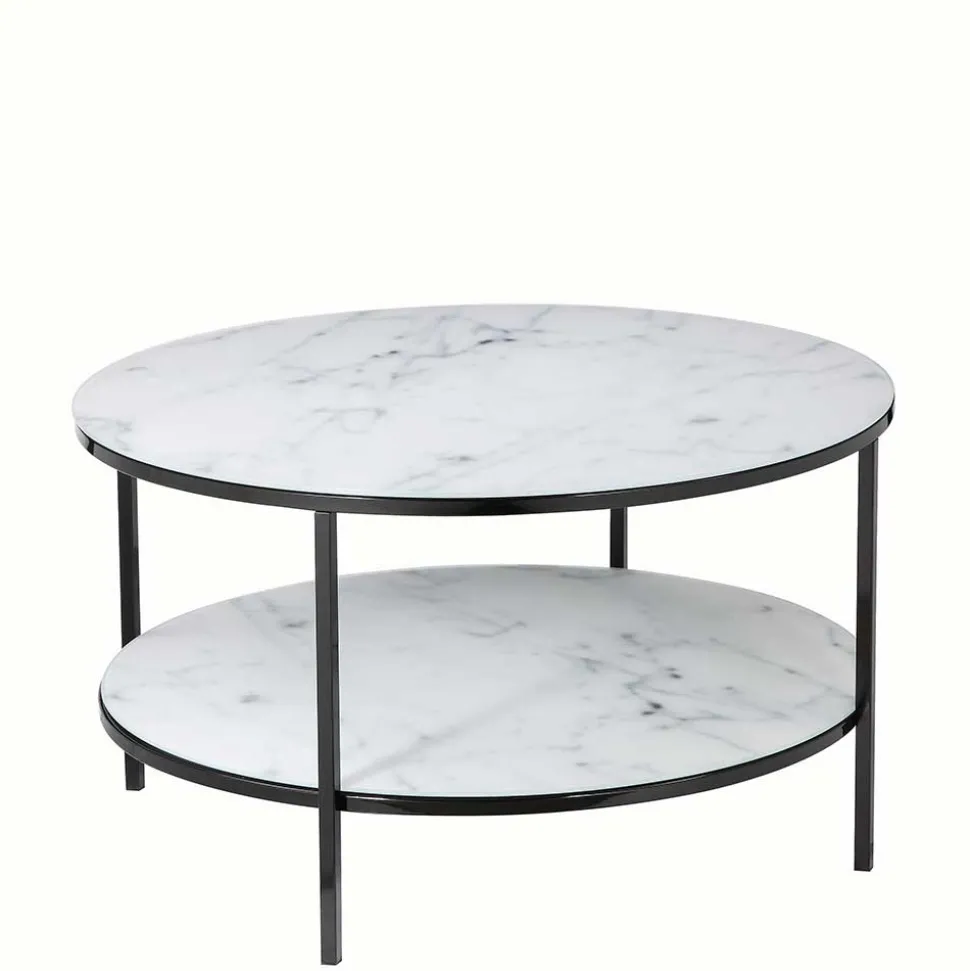 Runder Sofatisch im Marmor Look - Dikono