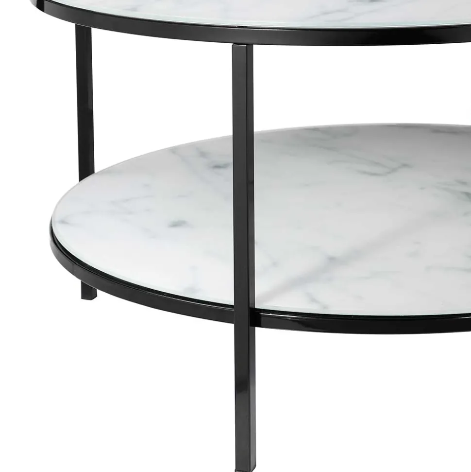 Runder Sofatisch im Marmor Look - Dikono