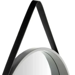 Runder Spiegel in Grau & Schwarz - Zutana