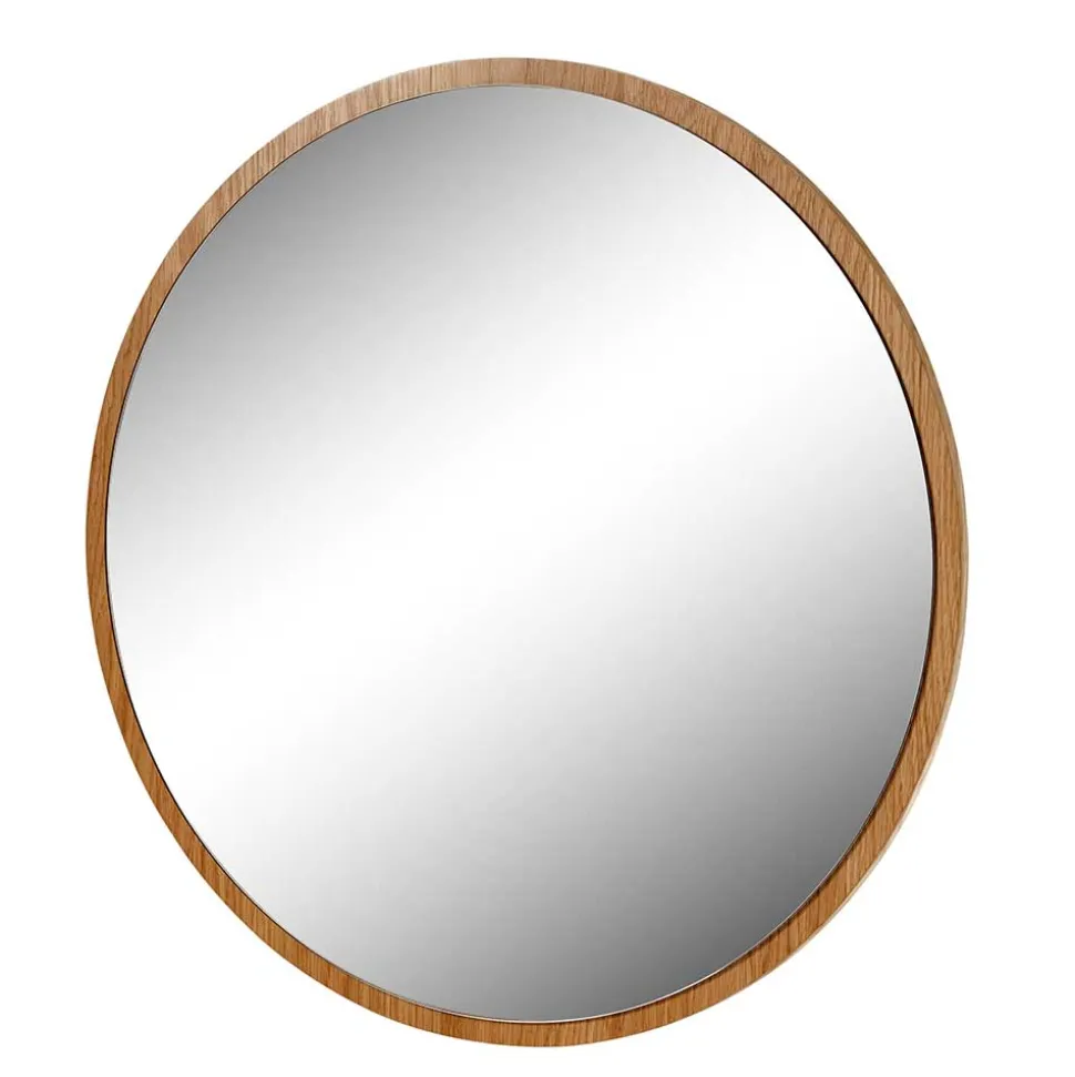 Runder Spiegel mit Eichenholzfurnier - Kopiana