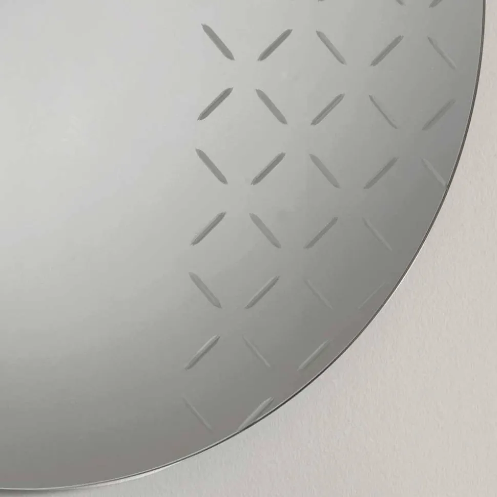 Runder Spiegel mit Muster - Crenba