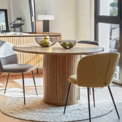 Runder Säulentisch im Skandi Design - Ilvenda
