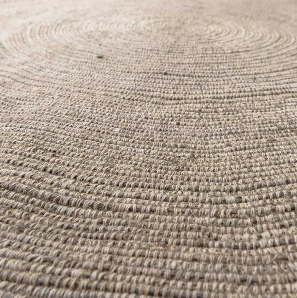 Runder Teppich aus Wolle und Baumwolle - Marciraso